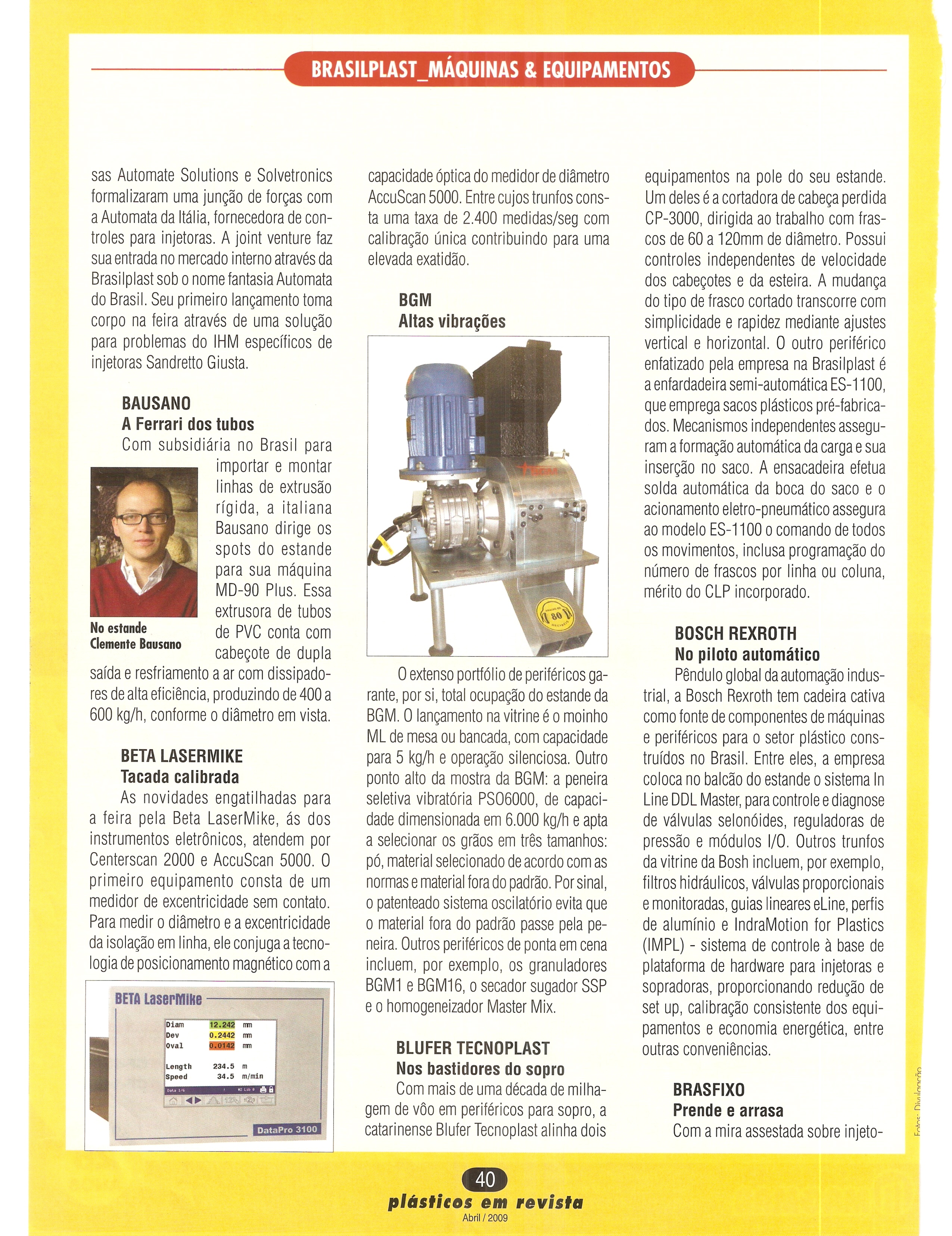 Automata informa artigo na Plástico Moderno